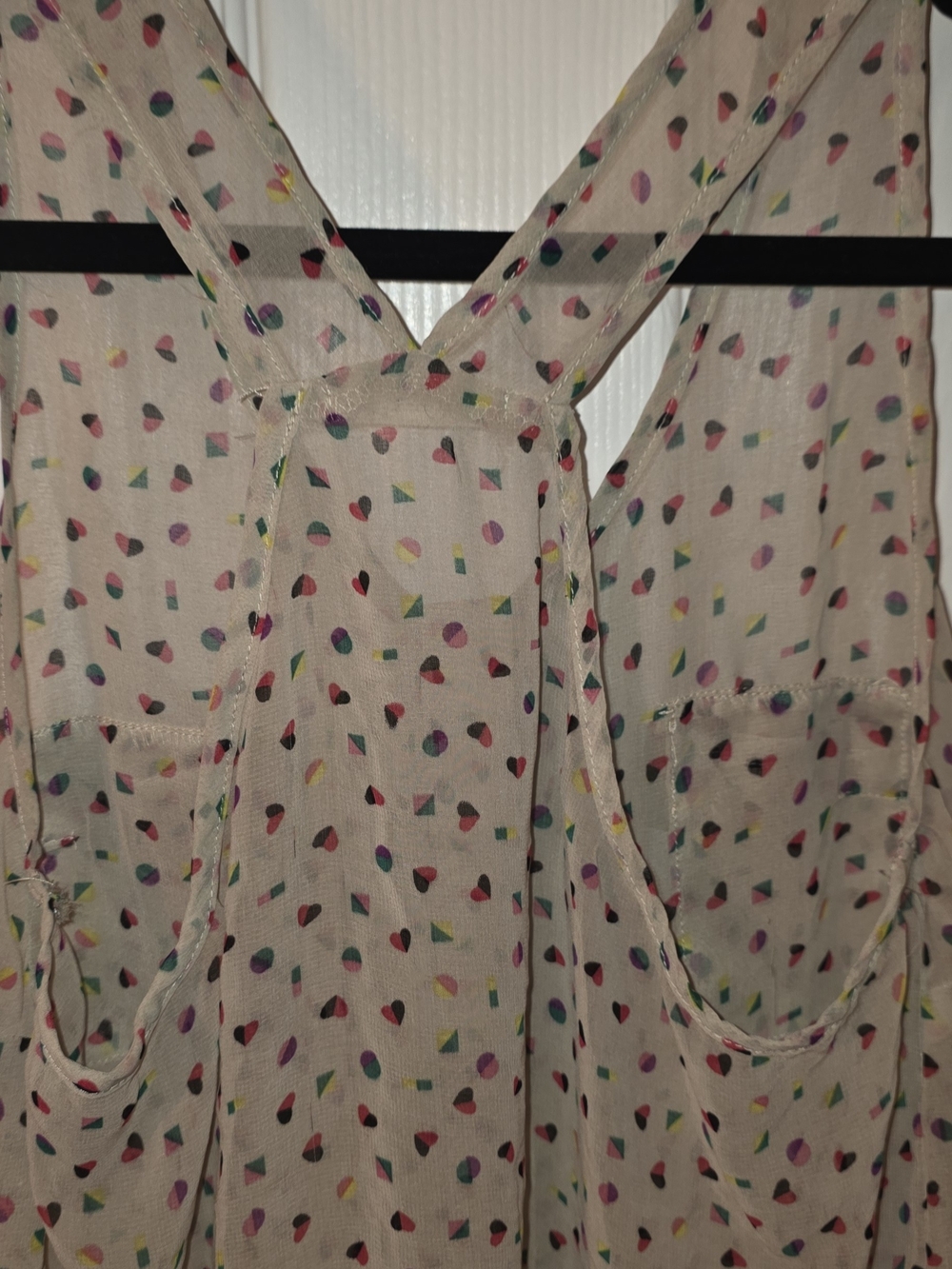 Nicole Cream Dot-Print High-Low Button Front Skirt - Picture 3 of 4